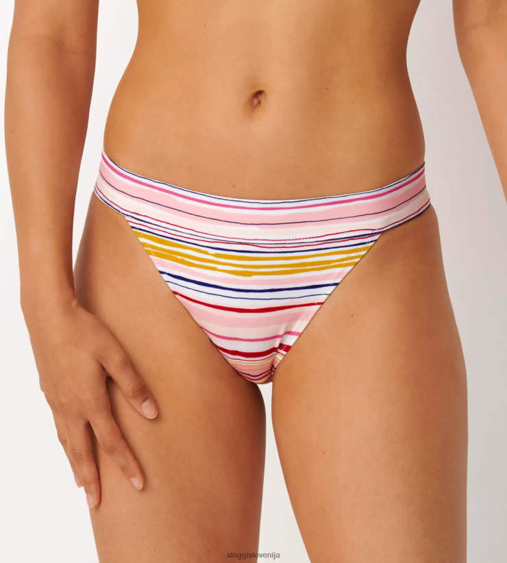 kopalke sloggi brazilski spodnji del bikinija shore candy basslet ženske rumeno-svetla kombinacija Z0XZ48535 - Image 3